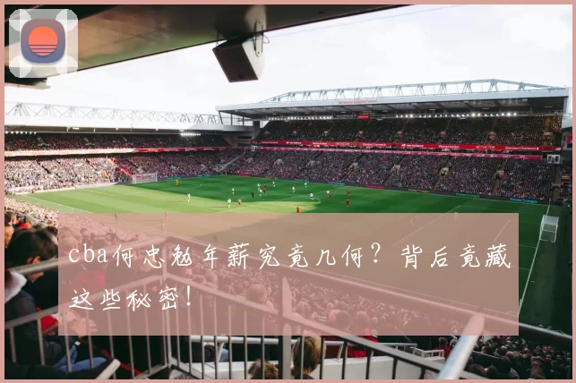 cba何忠勉年薪究竟几何？背后竟藏这些秘密！